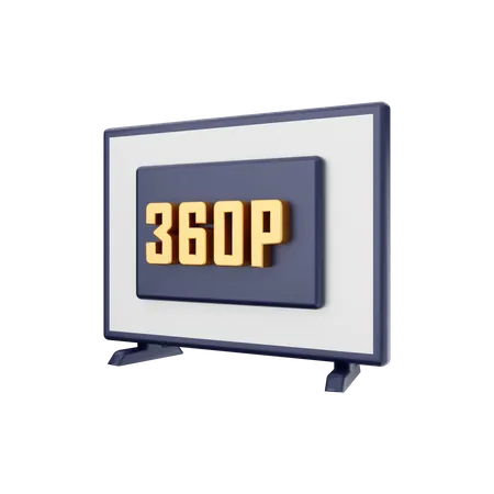 Résolution 360p  3D Illustration