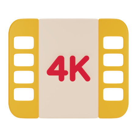 Résolution 4k  3D Icon