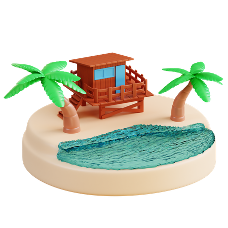 Resort  3D Icon