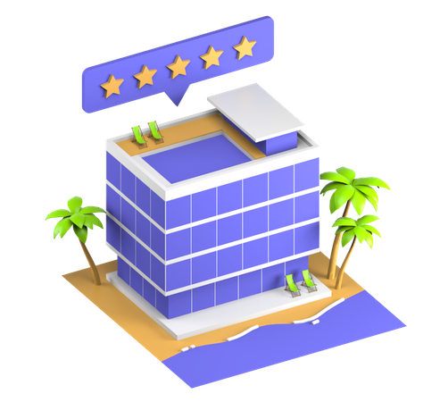 Resort 5 estrelas  3D Icon