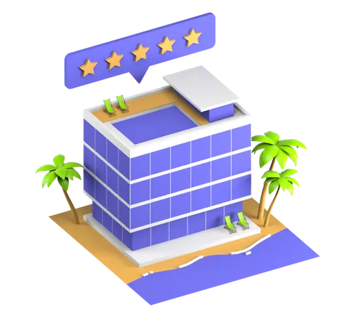 Resort 5 estrelas  3D Icon