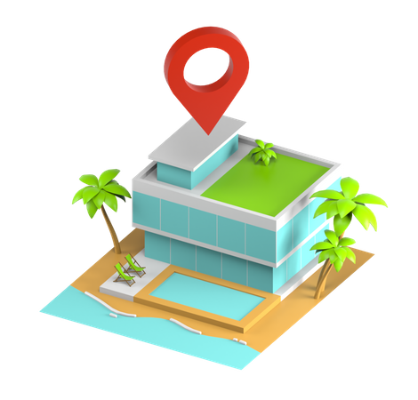 Resort Location  3D Icon