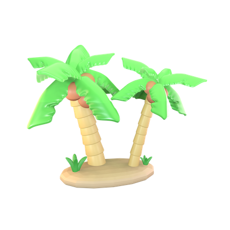 Palmera del resort  3D Icon