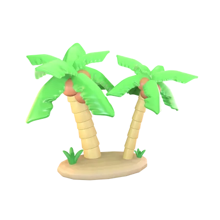 Palmera del resort  3D Icon