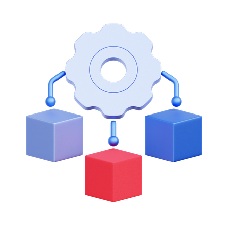 Resource Allocation Management  3D Icon