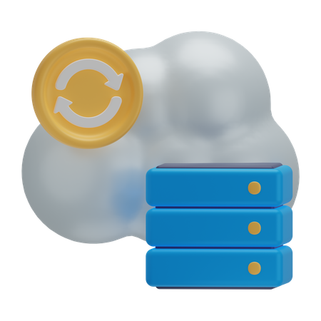 Respaldo en la nube  3D Icon