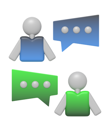 Responder chat para cliente  3D Icon