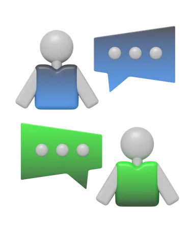 Responder chat para cliente  3D Icon