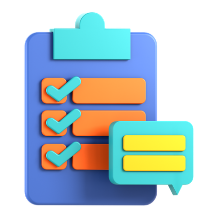 Response List  3D Icon