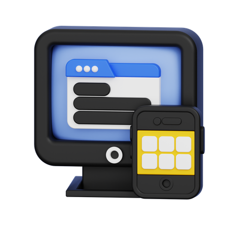 Responsive App  3D Icon
