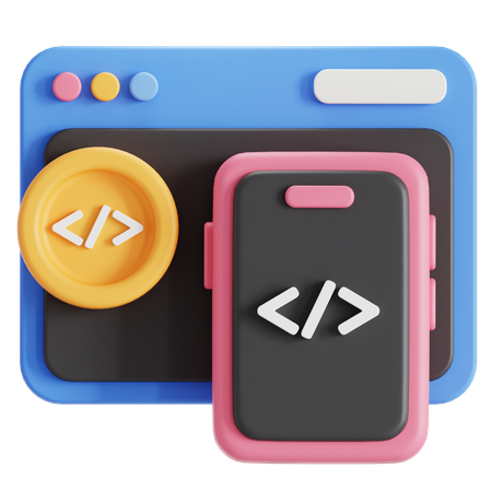 Responsive code  3D Icon