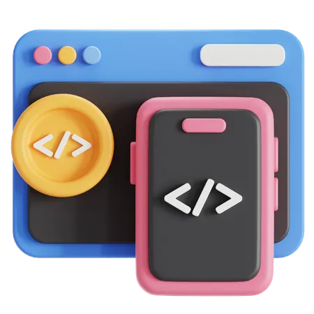 Responsive code  3D Icon