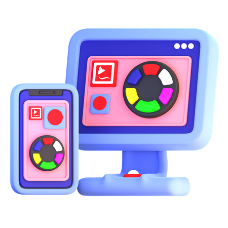 Responsive Design  3D Icon