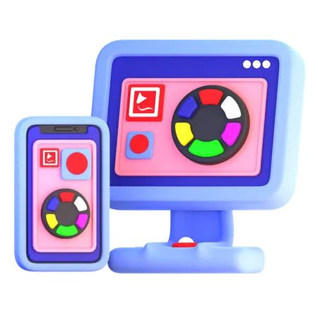 Responsive Design  3D Icon
