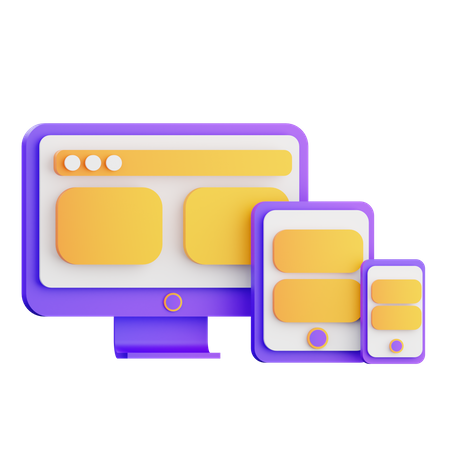 Responsive Design  3D Icon