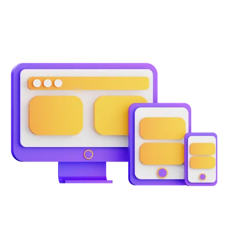 Responsive Design  3D Icon