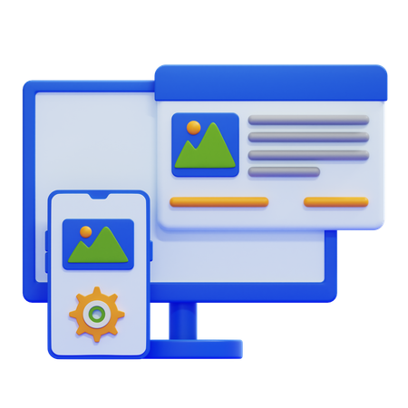 Responsive Design  3D Icon
