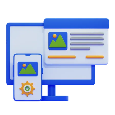 Responsive Design  3D Icon