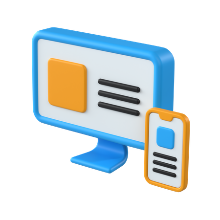 Responsive Design  3D Icon