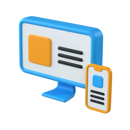 Responsive Design  3D Icon