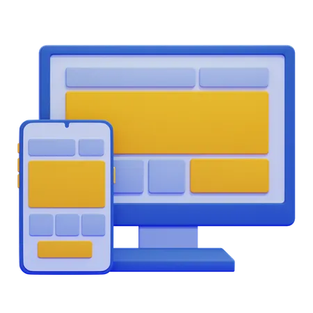 Responsive Design  3D Icon