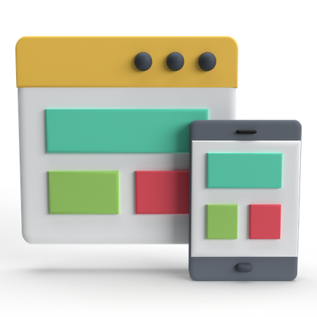 Responsive Design  3D Icon