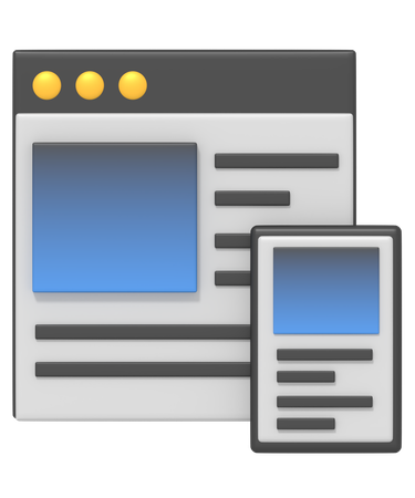 Responsive Design  3D Icon