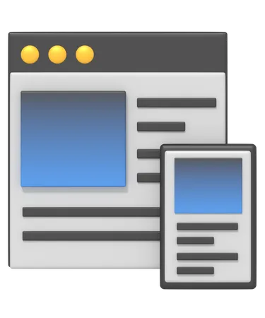 Responsive Design  3D Icon