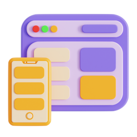 Responsive Design  3D Icon