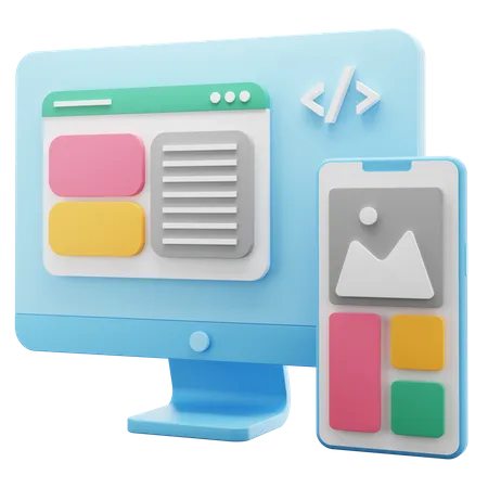 Responsive Design-Modus  3D Icon