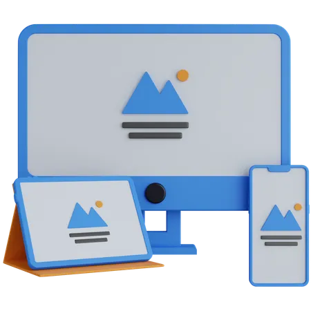 Responsive Device  3D Icon
