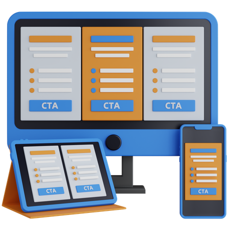Responsive Device  3D Icon