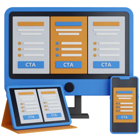 Responsive Device  3D Icon