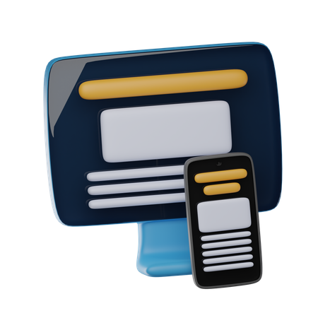 Responsive Device  3D Icon