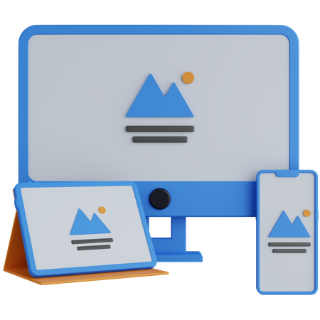 Responsive Device  3D Icon