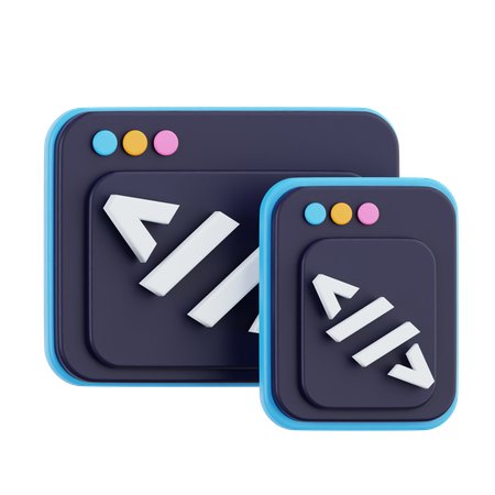 Responsive Layout  3D Icon