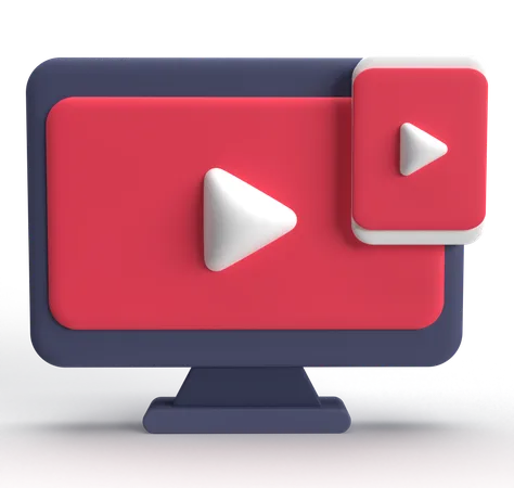 Responsive Video  3D Icon