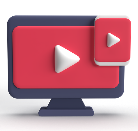 Responsive Video  3D Icon