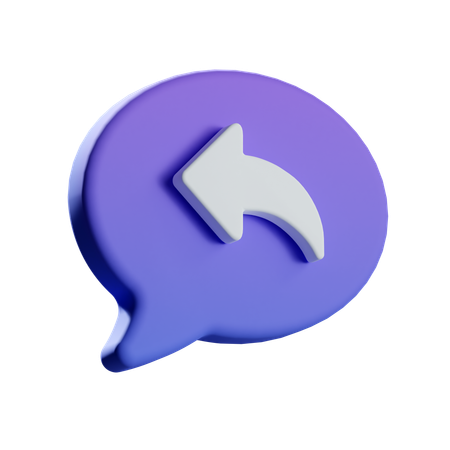 Responder chat  3D Icon