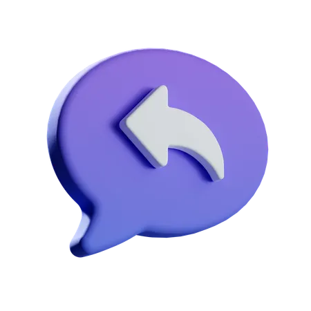 Responder chat  3D Icon