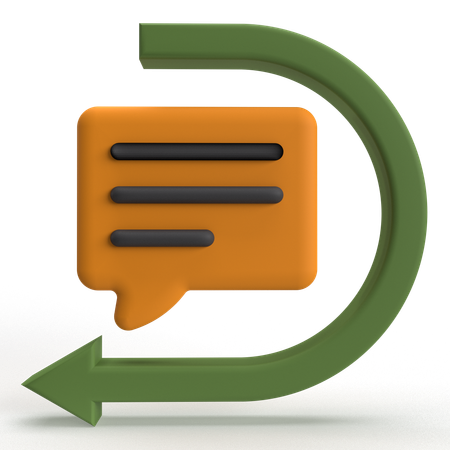 Respuesta de chat  3D Icon