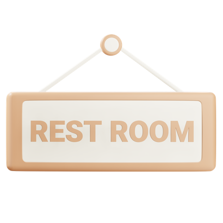 Rest Room Sign  3D Icon
