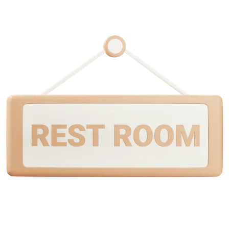 Rest Room Sign  3D Icon