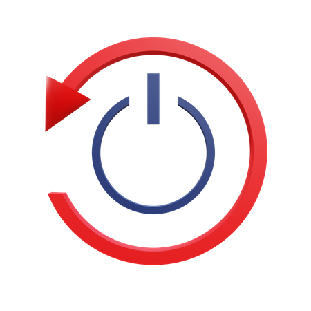 Restart  3D Icon