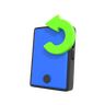 restart phone 3d logo