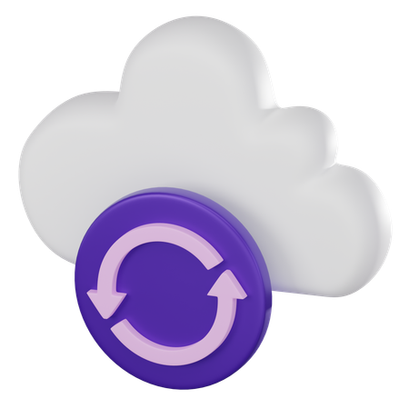 Restauração na nuvem  3D Icon