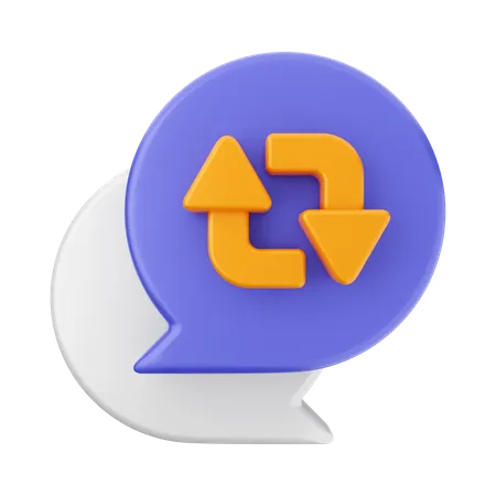 Restaurar chat  3D Icon