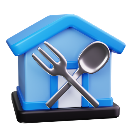 식당  3D Icon