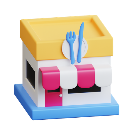 レストラン  3D Icon