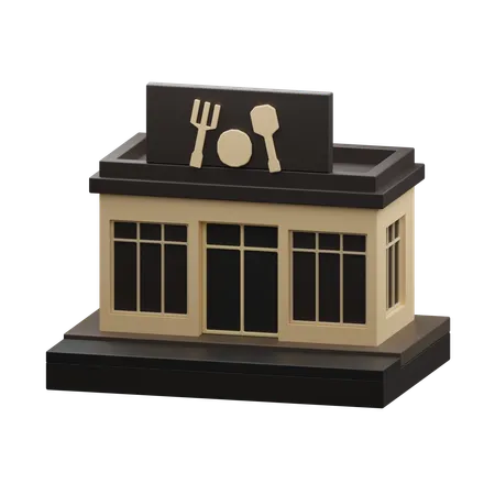 Restaurant building  3D Icon